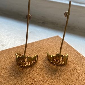 Handmade Horse gold earrings